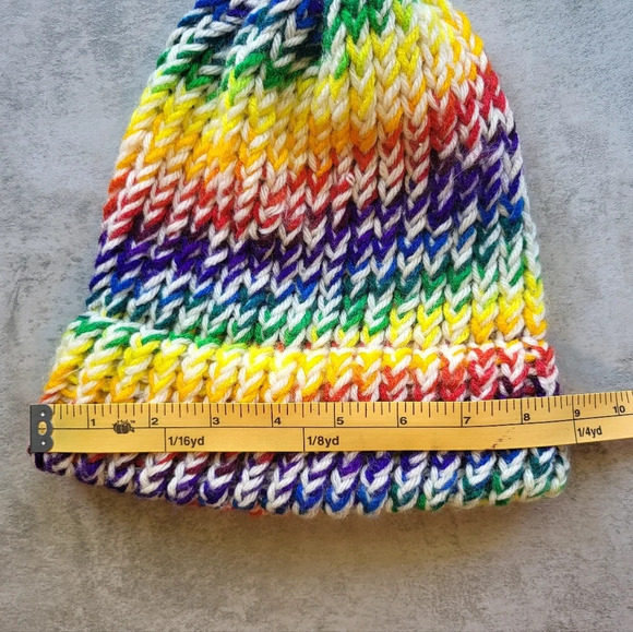 Vintage Rainbow Knit Beanie - Picture 6 of 7